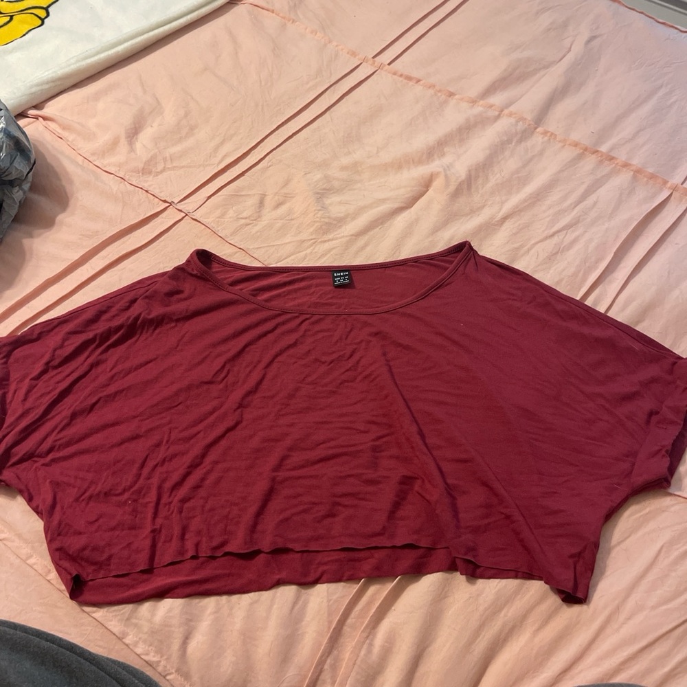 Women's Burgundy Crop Top